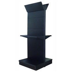 ESTANTERIA / EXPOSITOR DOBLE DISPLAY 900X450X2200 COLOR NEGRO (4B) - CR0858