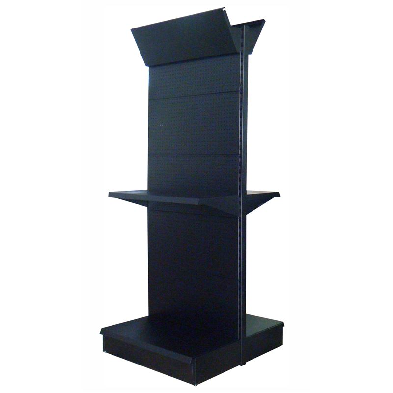 ESTANTERIA / EXPOSITOR DOBLE DISPLAY 900X450X2200 COLOR NEGRO (4B) - CR0858