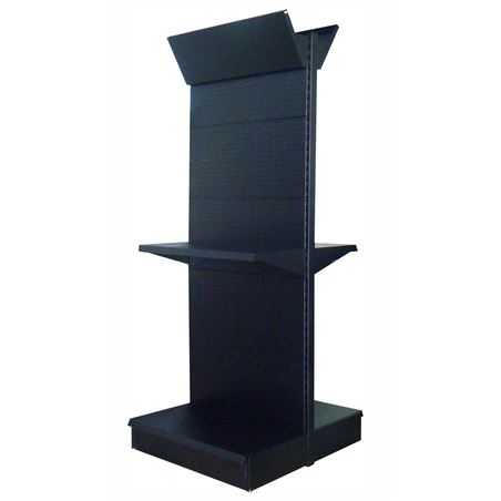 ESTANTERIA / EXPOSITOR DOBLE DISPLAY 900X450X2200 COLOR NEGRO (4B) - CR0858
