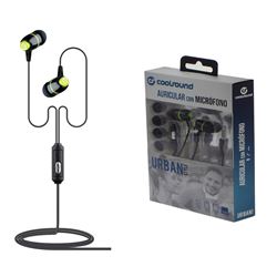 AURICULAR + MICRÓFONO URBAN MIC VERDE COOLSOUND - CS0106