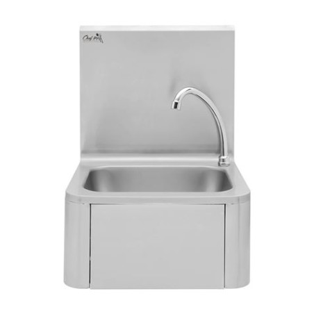 FREGADERO MURAL ACERO INOX PROFESIONAL CON GRIFO Y DISPENSADOR CHEF PRO