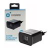 CARGADOR DE CORRIENTE 2.4A 2 X USB NEGRO CROMAD - CR0795