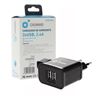 CARGADOR DE CORRIENTE 2.4A 2 X USB NEGRO CROMAD - CR0795-1