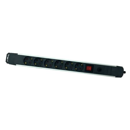 BASE MULTIPLE 6 TOMAS SOBRETENSION ALUMINIO ELBAT - EB0150