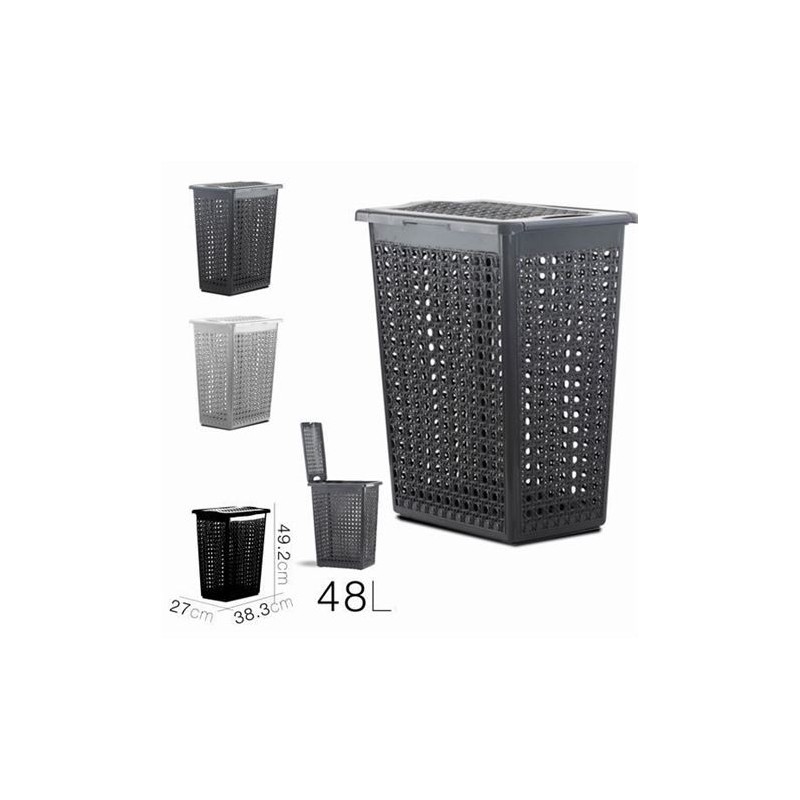 CESTA ROPA RECTANGULAR CON TAPA 48...