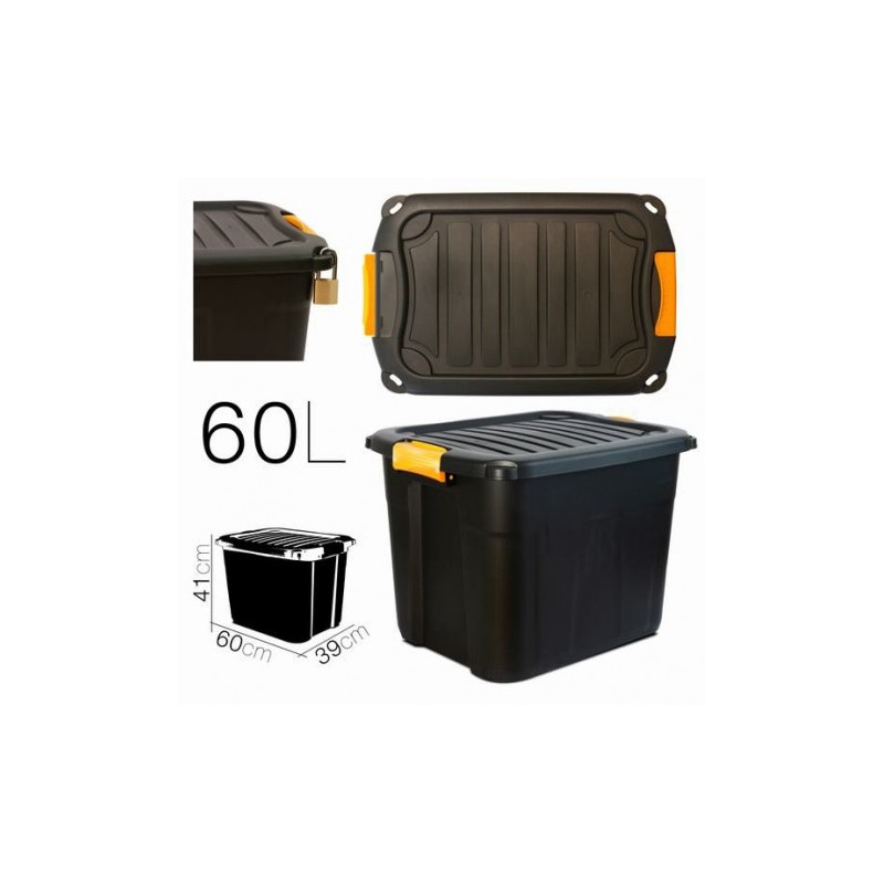 CAJA DE ALMACENAJE 60X39X41CM NEGRA...