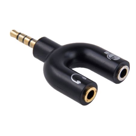 ADAPTADOR MINI JACK 3.5MM A AURICULAR + MICROFONO CROMAD - CR0699