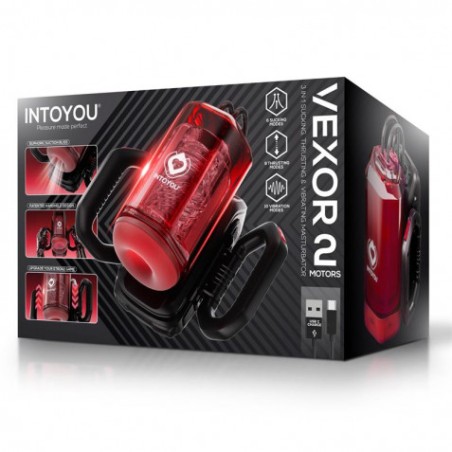 MASTURBADOR MASCULINO CON SUCCION EMPUJE Y VIBRACION VEXOR INTOYOU
