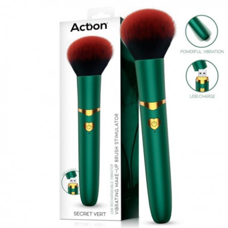 ESTIMULADOR CON VIBRACION BROCHA DE MAQUILLAJE SECRET VERT ACTION