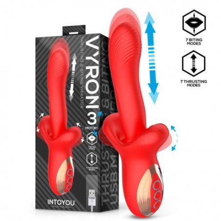 VIBRADOR CON THRUSTING Y BITING VYRON INTOYOU