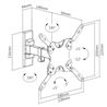 SOPORTE CON BRAZO TV 13"-42" UNA EXTENSION CROMAD - CR0531-1