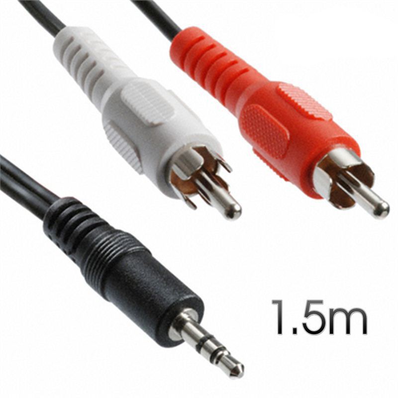 CABLE STEREO MINI JACK 3.5 - RCA AUDIO 1.5M CROMAD - CR0415