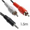 CABLE STEREO MINI JACK 3.5 - RCA AUDIO 1.5M CROMAD - CR0415