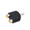 ADAPTADOR STEREO MINI JACK A 2 RCA HEMBRAS CROMAD - CR0143