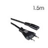 CABLE ALIMENTACION CORRIENTE TIPO 8 1.5MTRS CROMAD - CR0077