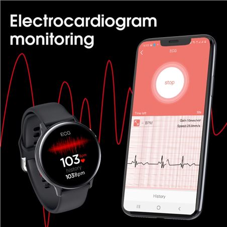 SMARTWATCH SW2000 GOLD 1.4" | IP68 | ECG | PULSOMETRO - SW2000-1