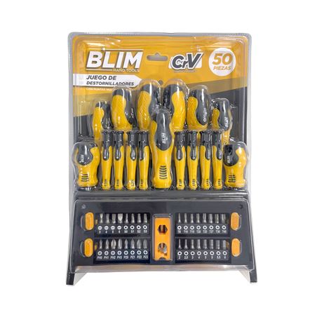 JUEGO 50 PIEZAS DESTORNILLADORES Y PUNTAS BLIM - BL0256