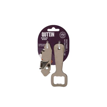 SET ABRELATAS 8CM + ABRE BOTELLAS 10CM QUTTIN - QT-2531440028R