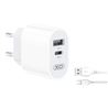 CARGADOR DE CORRIENTE L97 TIPO C + USB + CABLE MICRO USB XO - XOL97MC