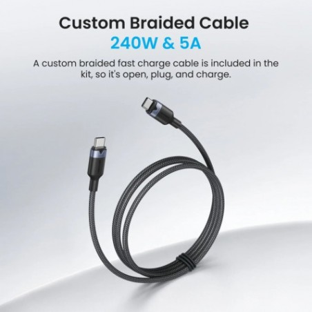 CARGADOR CORRIENTE 140W MAX CON 4 PUERTOS +CABLE TIPO-C 240W VENTION