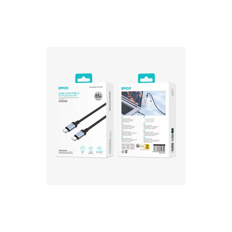 CABLE TRENZADO TIPO C TIPO C 65W...