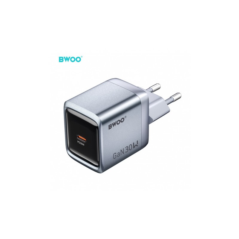 CARGADOR CORRIENTE TIPO C 30W GRIS...