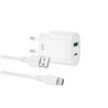 CARGADOR DE CORRIENTE L81ATC 20W TIPO C + USB QC 3.0 + CABLE TIPO C XO - XOL81ATC