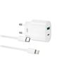 CARGADOR DE CORRIENTE L81ATC 20W TIPO C + USB QC 3.0 + CABLE LIGHTNING XO - XOL81ALG