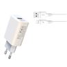 PACK CARGADOR CORRIENTE L85D 18W + CABLE TIPO C BLANCO XO - XOL85DTCWH