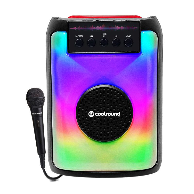 ALTAVOZ BLUETOOTH PARTY BOOM A380 3" 20W | 1 X MICROFONO COOLSOUND - CS0250