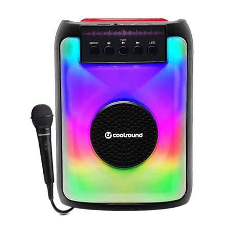 ALTAVOZ BLUETOOTH PARTY BOOM A380 3" 20W | 1 X MICROFONO COOLSOUND - CS0250