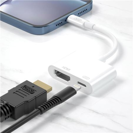 ADAPTADOR HUB005 LIGHTNING - HDMI Y TIPO C XO - XOHUB005-2