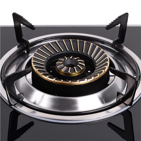 COCINA GAS INOX 3 FUEGOS CRISTAL TEMPLADO MUVIP - MV0385-1