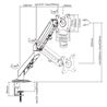 SOPORTE DE MESA 1 MONITOR 17"-27" CON PISTON DE GAS CROMAD - CR1111-6