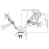 SOPORTE DE MESA 2 MONITORES 17"-27" CON PISTON DE GAS CROMAD - CR1112-6