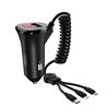 CARGADOR MECHERO CC36 4 EN 1 (MICRO USB + TIPO C + LIGHTNING) XO - XOCC36