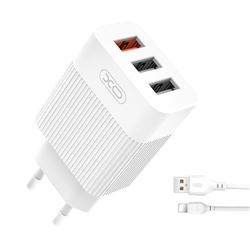 PACK CARGADOR DE CORRIENTE L72 18W QUICK CHARGE 3.0 | CABLE LIGHTNING USB X - XOL72LGWH