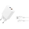 PACK CARGADOR DE CORRIENTE L67 18W QUICK CHARGE 3.0 | CABLE MICRO USB XO - XOL67MCWH