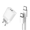CARGADOR DE CORRIENTE L64 18W TIPO C + USB QC 3.0 + CABLE TIPO C XO - XOL64TC