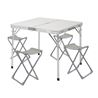 CONJUNTO MESA Y SILLAS PLEGABLES DE CAMPING BLANCA 86X80X70CM GRIS - 76129