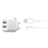 PACK CARGADOR CORRIENTE L69 2.4A + CABLE MICRO USB BLANCO XO - XOL69MCWH