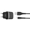 PACK CARGADOR CORRIENTE L69 2.4A + CABLE TIPO C NEGRO XO - XOL69TCBK