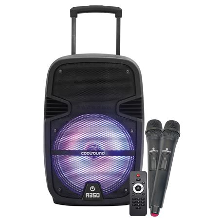 ALTAVOZ A350 AMPLIFICADO 12" 350W | BATERIA 4500 | 2 X MICROFONOS | 50W RMS - CS0142