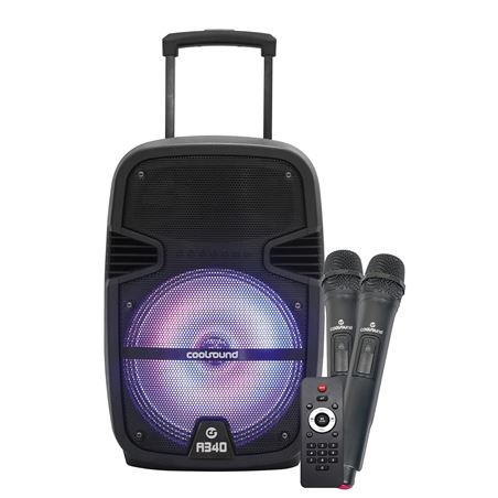 ALTAVOZ A340 AMPLIFICADO 8" 250W | BATERIA 4400 | 2 X MICROFONOS | 35W RMS - CS0141