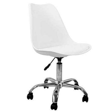 SILLA DE ESCRITORIO CON RUEDAS OF1600 BLANCA MUVIP - 80034