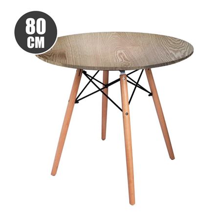 MESA REDONDA DESIGN D500 80CM ROBLE MUVIP - MV0330