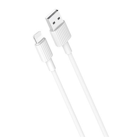 CABLE NB156 SILICONA USB - LIGHTNING | 2.4A | 1 MTR | BLANCO XO - XONB156LGWH