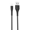 CABLE NB156 SILICONA USB - LIGHTNING | 2.4A | 1 MTR | NEGRO XO - XOP153LGBK