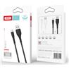 CABLE NB156 SILICONA USB - LIGHTNING | 2.4A | 1 MTR | NEGRO XO - XOPR153