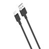 CABLE NB156 SILICONA USB - LIGHTNING | 2.4A | 1 MTR | NEGRO XO - XONB156LGBK